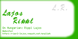 lajos rippl business card